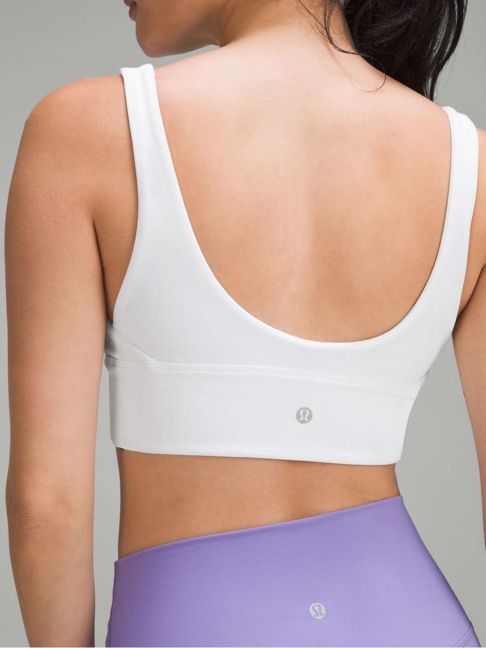 Lululemon Align Reversible Bra in White and Lunar Grey Stripe